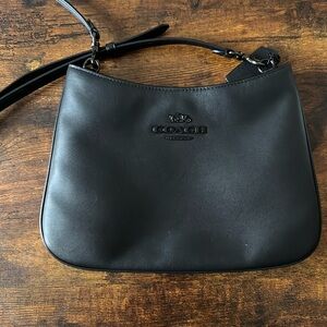 Black on black coach bag